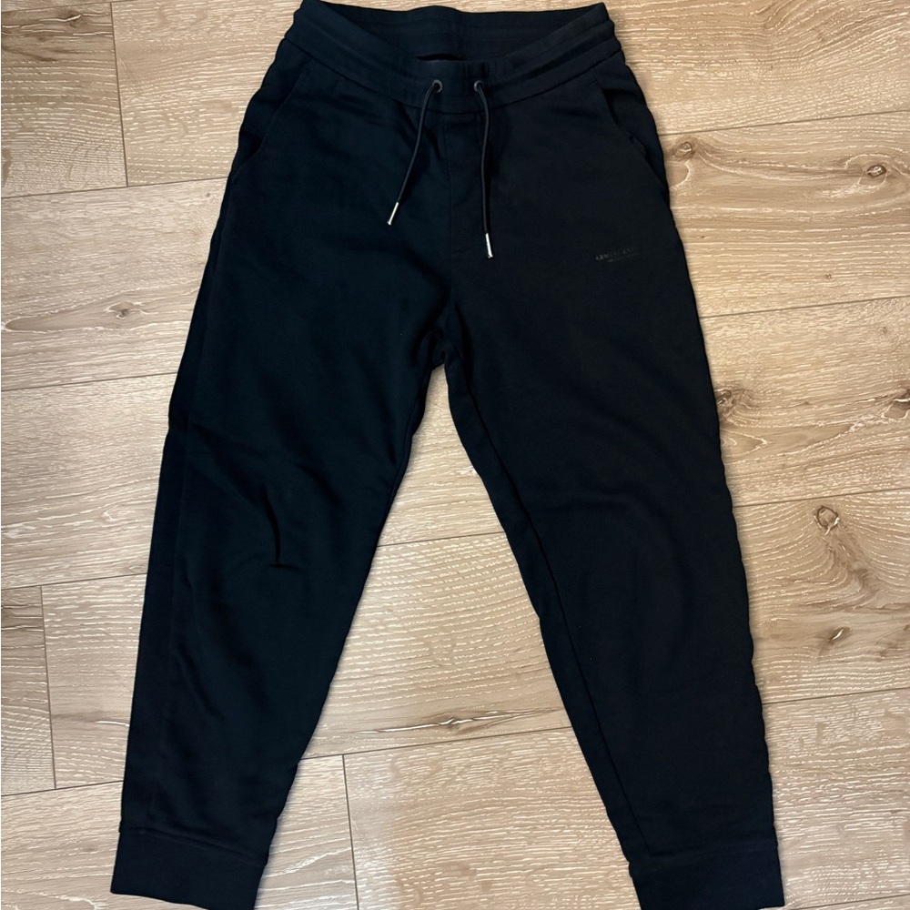 Armani Exchange Navy Logo Sweatpants